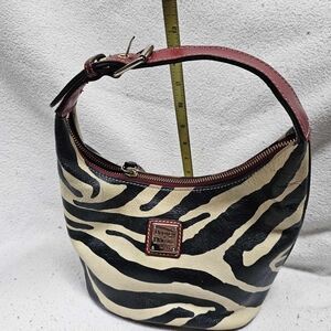 Dooney & Bourke Zebra Animal Pebble Leather Handbag Purse